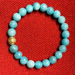 Gemstones BR     Golden carving bead