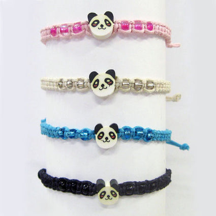 Handmade Fimo panda face/beads BR