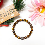 Tiger eyes Gemstones BR     Black carving bead