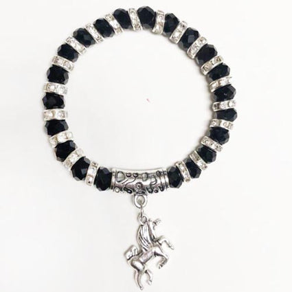 Black/white artificial Crystal elephant BR