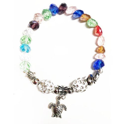Colour artificial Crystal  silver turtle BR