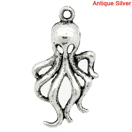 Antique silver octopus  earrings