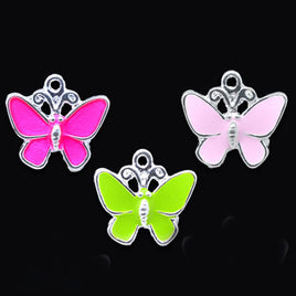 Enamel butterfly earrings Assorted