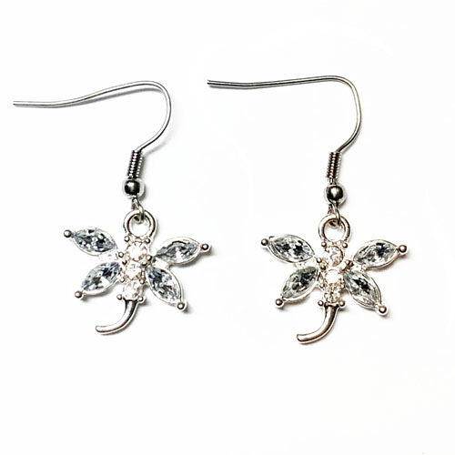 Rhinestone dragonfly earrings