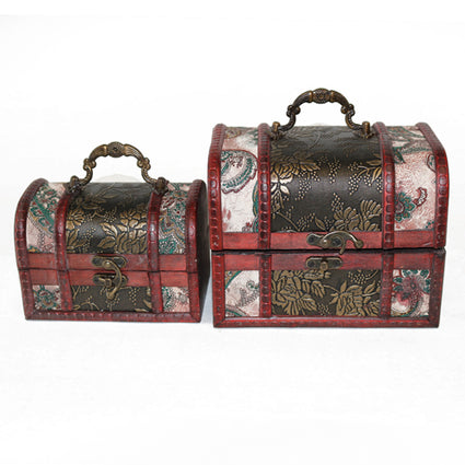 Hand made Wood faux leather cover jewelry box 2or3 pcs