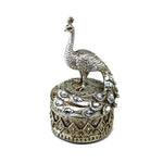 Resin peacock rhinestone vantage jewelry box