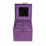 Faux Flipping fur jewelry box   color purple