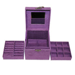 Faux Flipping fur jewelry box   color purple