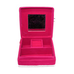 Velvet paper kids jewelry box color red