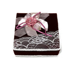 Velvet paper kids jewelry box color purple