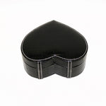 Faux leather jewelry box assorted colors black