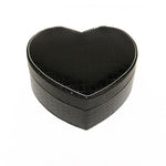 Faux leather jewelry box assorted colors black