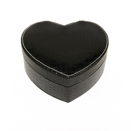 Faux leather jewelry box assorted colors black