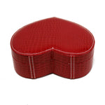 Faux leather jewelry box assorted colors red