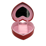 Faux leather jewelry box assorted colors red L
