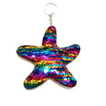 Flip Sequins Starfish  keychain  KCS9002