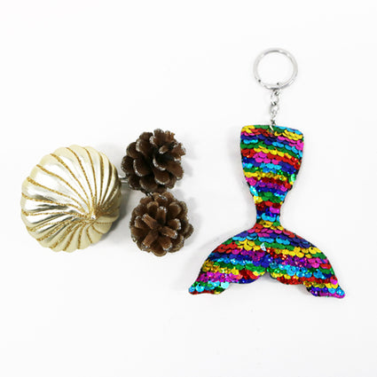 Flip Sequins Strip Mermaid Tail keychain  KCS9004