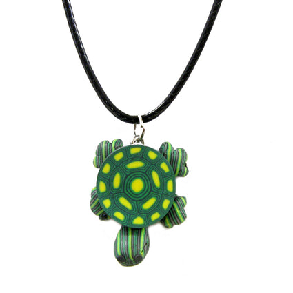 Fimo turtle pendants NK, Green Strip