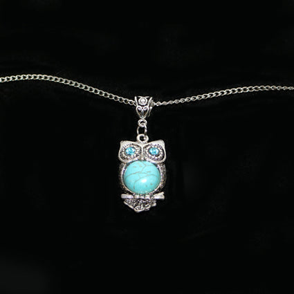 Faux turquoise pendants NK, Owl