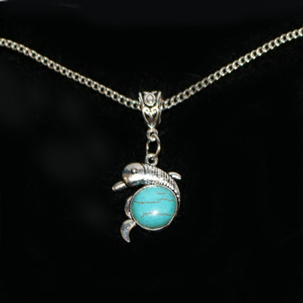 Faux turquoise pendants NK, Dolphins