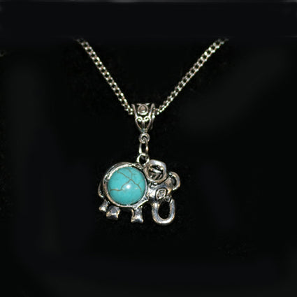 Faux turquoise pendants NK, Elephant