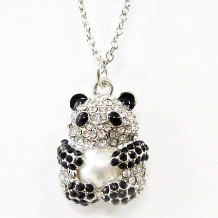 Panda holding pearl pendant NK