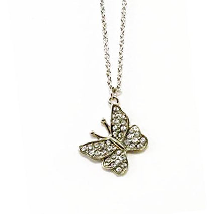 Clear crystal butterfly chain NK