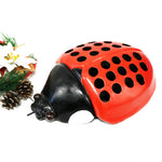 Hand Carved & Painted Wood Animal  Pen Holder  Ladybug