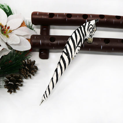 Hand carved & painted wood animal pens   Zebra