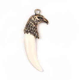Resin Gold Ivory Eagle pendant NK
