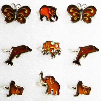 Animal mood rings Butterfly/dolphin/frog/elephant/monkey