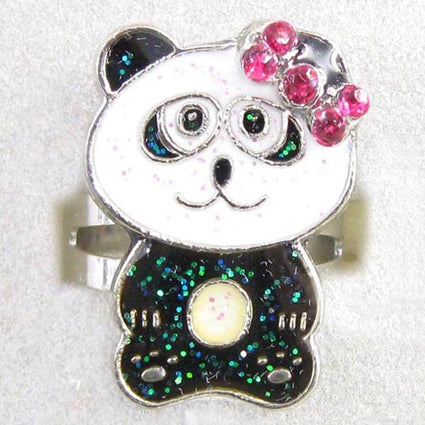 Mood Glitter Panda ring
