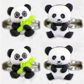 FIMO panda  rings Assorted