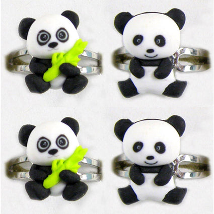 FIMO panda  rings Assorted