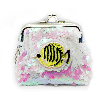 Colour sequins Keychain Coin purse  SPS6158  FISH   ASSORTED
