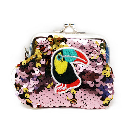 Colour sequins Keychain Coin purse   SPS6162 PARROT   ASSORTED